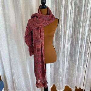 Missoni Scarf, 80Inch Knitted‎ Pink, Red, and Violet Scarf